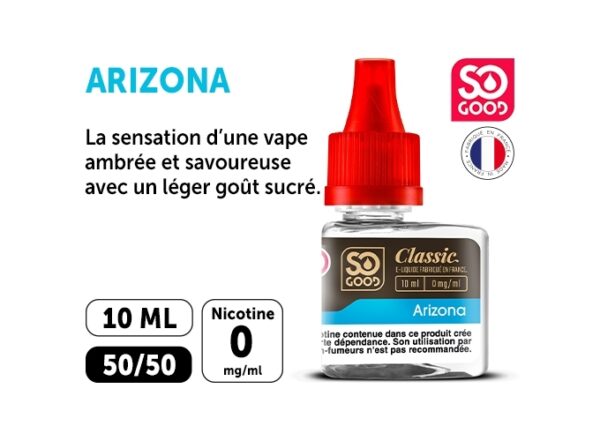 SO GOOD P 10ml ARIZONA'TABAC BLOND DOUX' 00mg