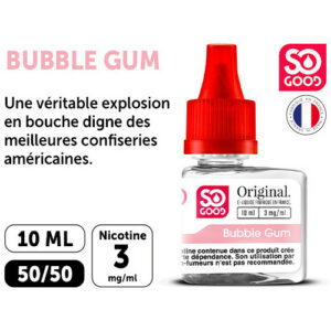 SO GOOD PR. 10ml ‘BUBBLE GUM’ NICOTINE 03 mg