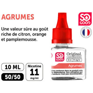 SO GOOD PREMIUM 10ml ‘AGRUMES’ NICOTINE 11 mg