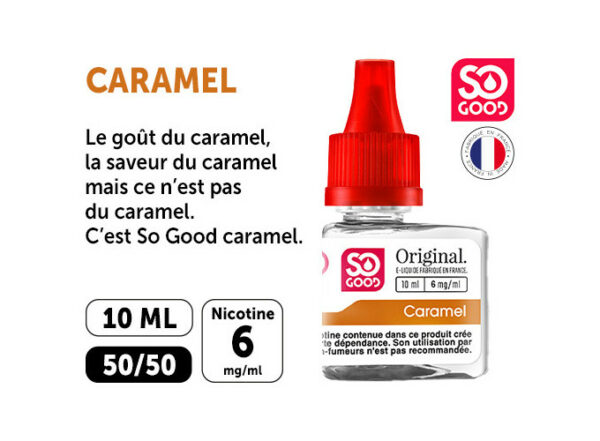 SO GOOD PREMIUM 10ml 'CARAMEL' NICOTINE 06mg