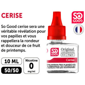 SO GOOD PREMIUM 10ml ‘CERISE’ NICOTINE 00mg