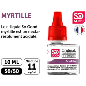 SO GOOD PREMIUM 10ml ‘MYRTILLE’ NICOTINE 11mg