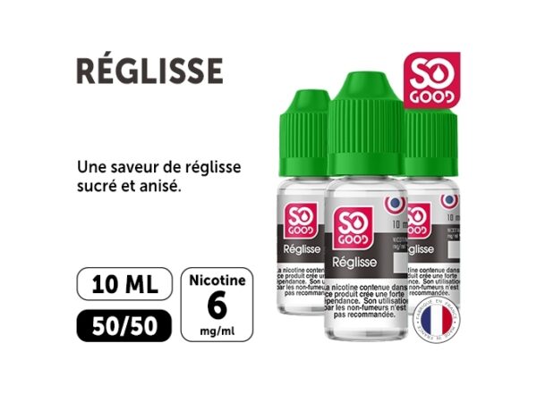 SO GOOD REGLISSE 10 ML 06 MG ML (BTE3)