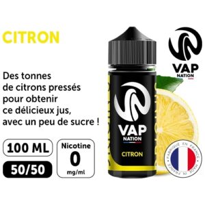 VAP NATION 100ml CITRON 00 MG ML