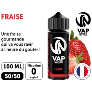 VAP NATION 100ml FRAISE 00 MG