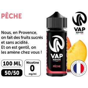 VAP NATION 100ml PECHE 00 MG ML