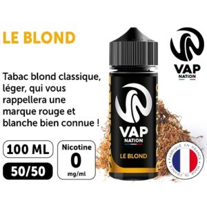 VAP NATION 100ml TABAC BLOND  00MG
