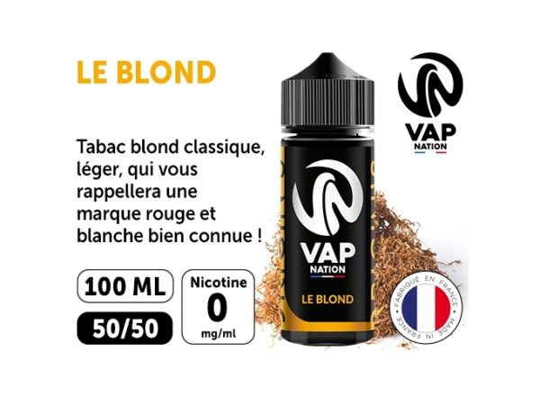 VAP NATION 100ml TABAC BLOND 00MG