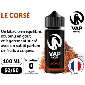 VAP NATION 100ml TABAC CORSÉ  00MG