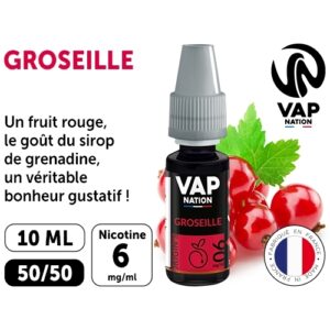 VAP NATION 10ml GROSEILLE 06 MG ML