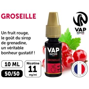 VAP NATION 10ml GROSEILLE 11 MG ML