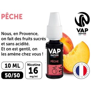 VAP NATION 10ml PECHE 16 MG ML