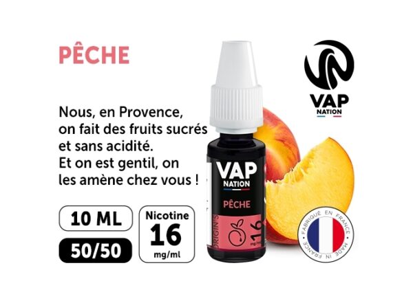 VAP NATION 10ml PECHE 16 MG ML