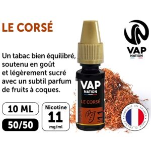 VAP NATION 10ml  TABAC CORSE 11 MG