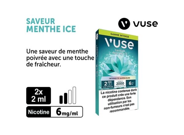 VUSE PRO MENTHE ICE 06 MG 2 PODS