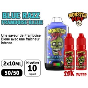 KIT MONSTER 28K BLUERAZZ GLACEE 10 MG