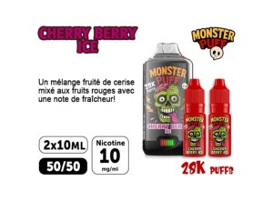 KIT MONSTER 28K CERISE FRUITS ROUGES ICE 10 MG