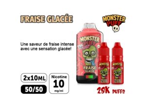 KIT MONSTER 28K FRAISE GLACÉE 10 MG