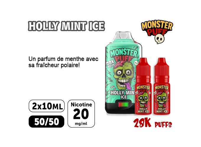 KIT MONSTER 28K HOLLY MINT ICE 20 MG