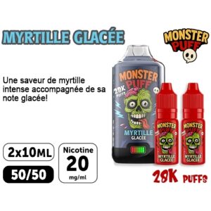 KIT MONSTER 28K MYRTILLE GLACÉE 20 MG