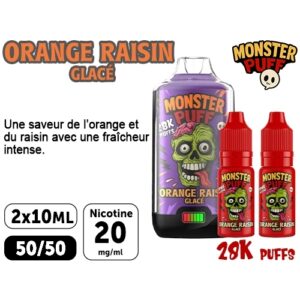 KIT MONSTER 28K ORANGE RAISIN GLACE 20 MG
