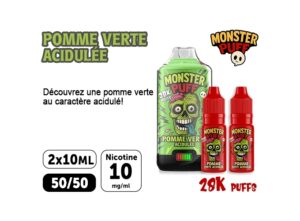KIT MONSTER 28K POMME VERTE ACIDULÉE 10 MG
