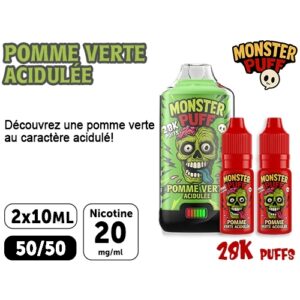 KIT MONSTER 28K POMME VERTE ACIDULÉE 20 MG
