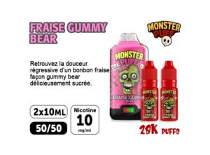 KIT MONSTER 28K STRAWBERRY GUMMY BEAR 10 MG